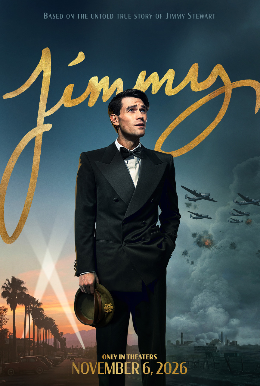 Official JIMMY poster featuring KJ Apa as Jimmy Stewart
