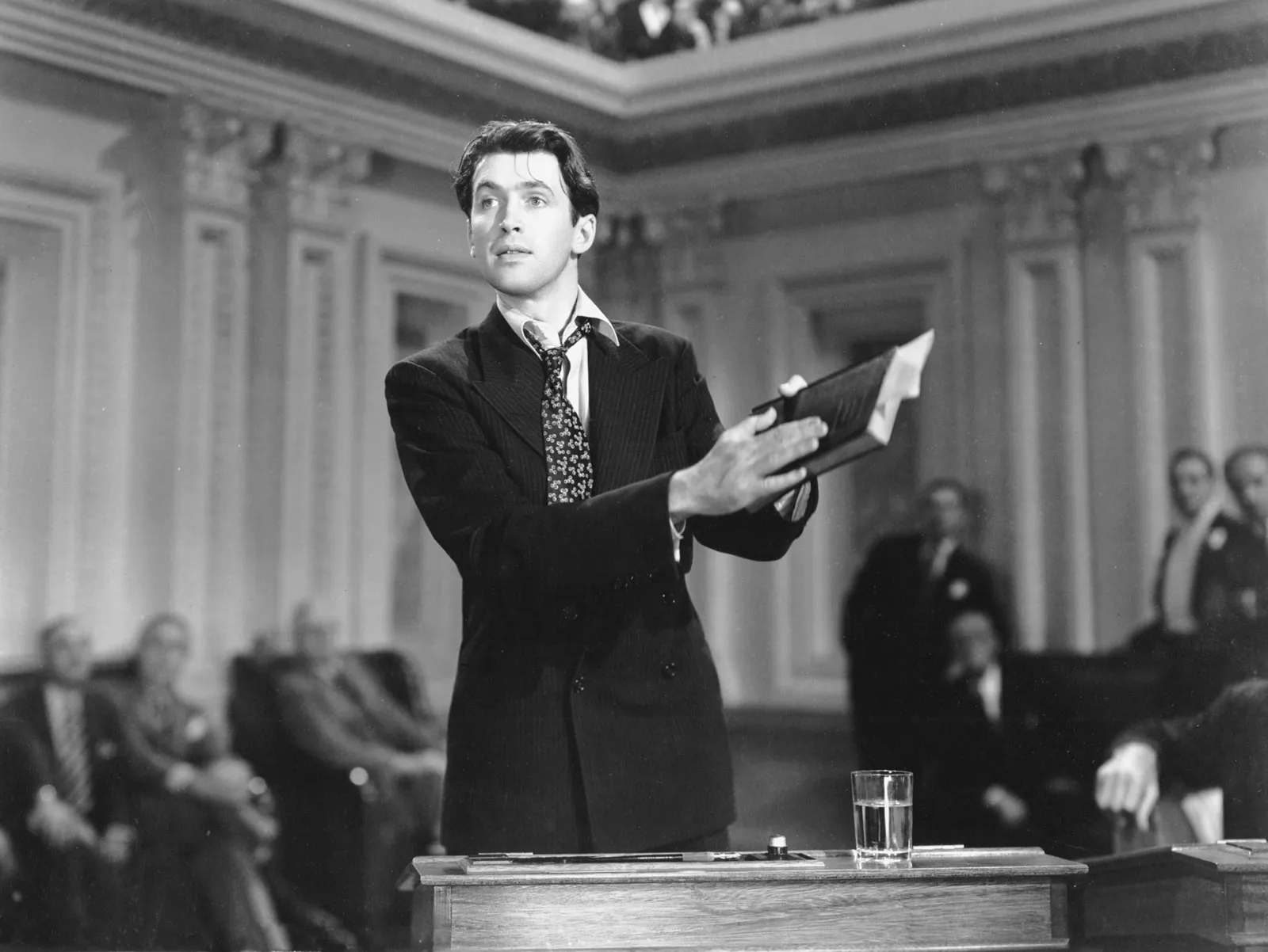 Jimmy Stewart as Jefferson Smith in Mr. Smith Goes to Washington