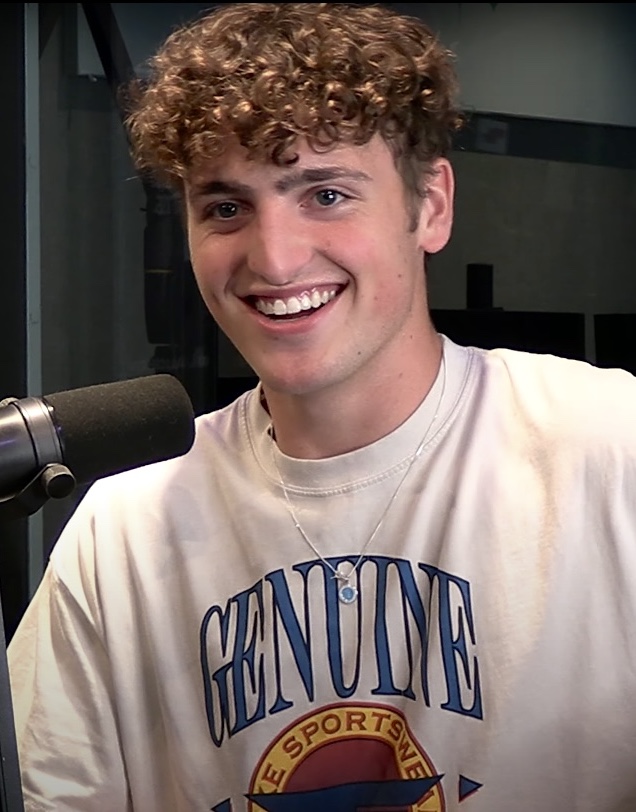 Benson Boone during a 2022 radio interview