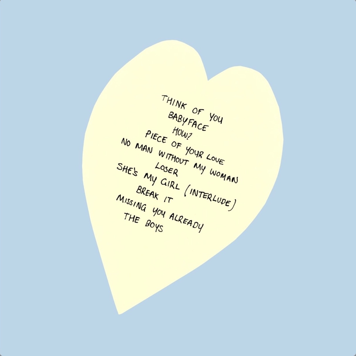 Songs I Wrote Since She Left tracklist artwork