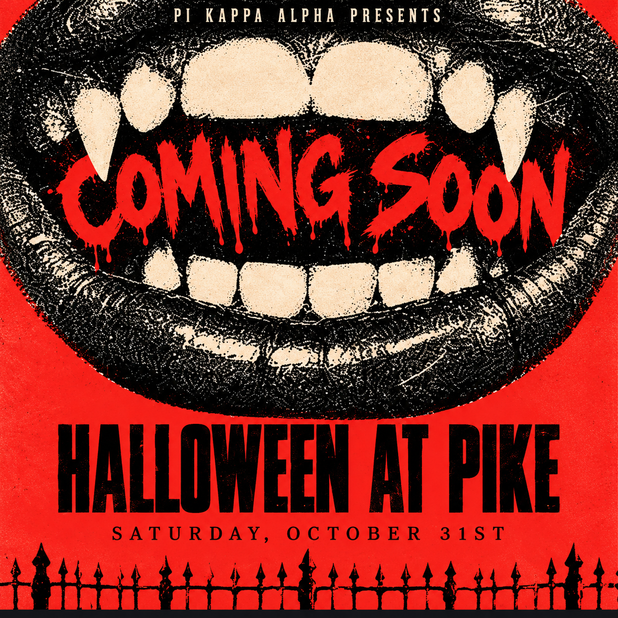 Halloween at PIKE poster announcing Saturday, October 31